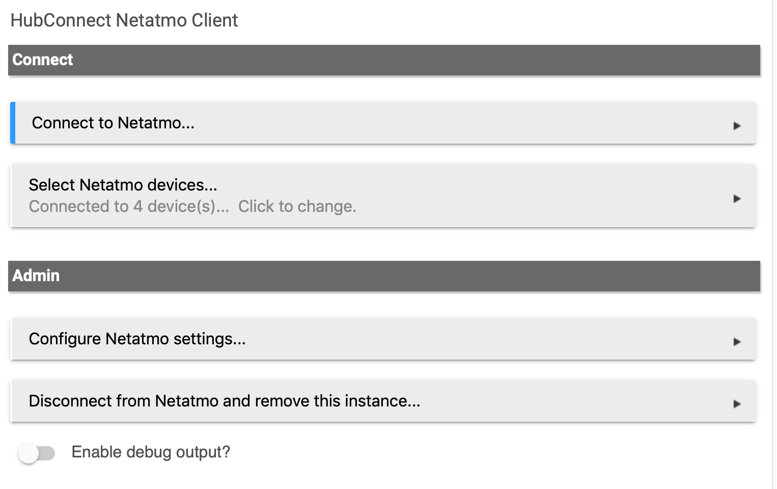 Netatmo Integrations